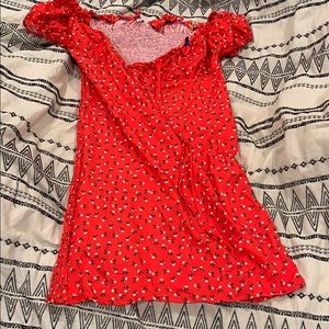 Chic Me red off the shoulder dress